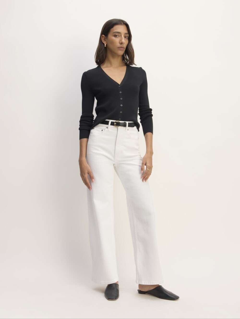 Everlane The Way High Sailor Jean White 32R NWT
